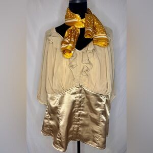 Ashley Stewart Gold/ Tan Top